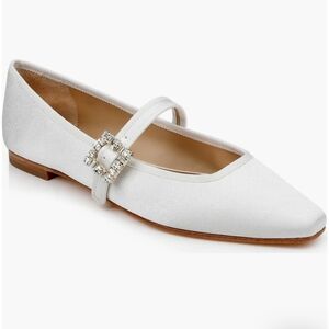 NEW Brystol Mary Jane Flat Badgley Mischka Collection Ivory Cream Size 9.5